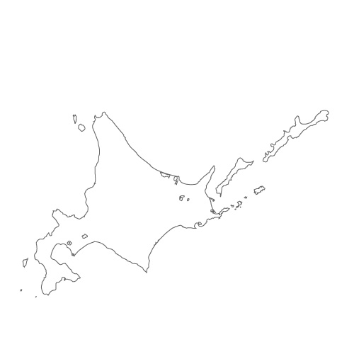 北海道地方の地図のイラスト ただ絵 Net 無料 商用可 Aiファイルも取り扱う フリーイラストサイト
